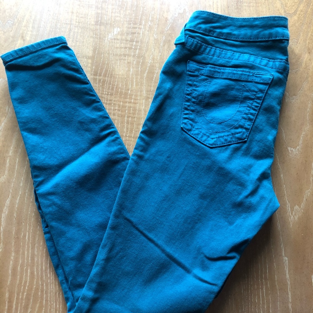 True Religion Tara Skinny Jean - Teal